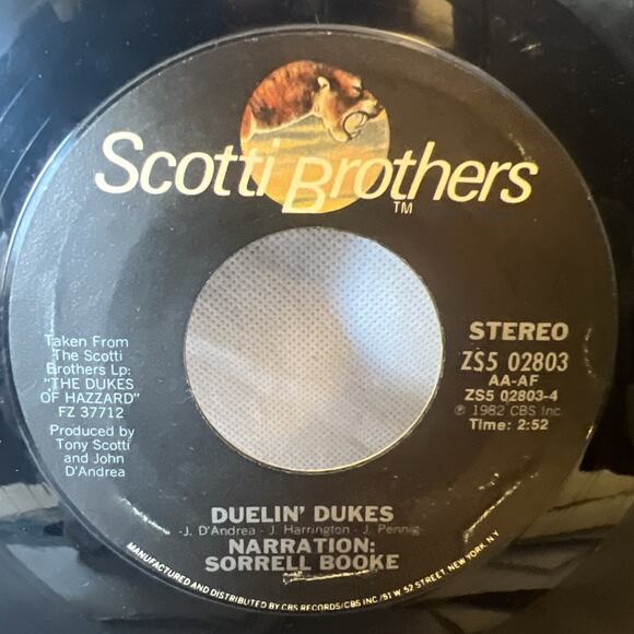 JOHNNY CASH THE GENERAL LEE ultrasonic clean 7” VINYL 1982 DUKES OF HAZZARD VG+! - Picture 3 of 5